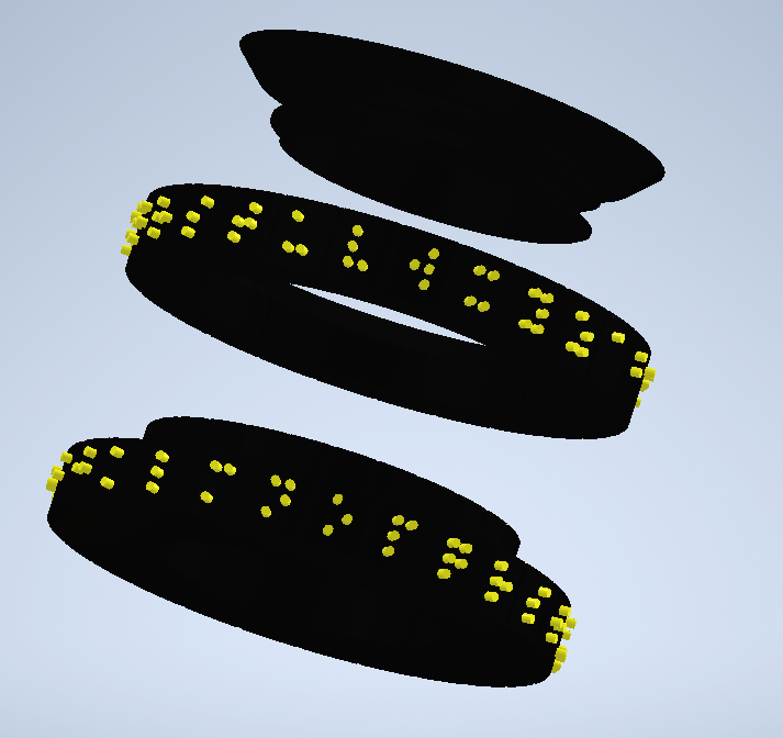 Caesar Cipher Decoder Ring Braille Version Revision B by SF2019