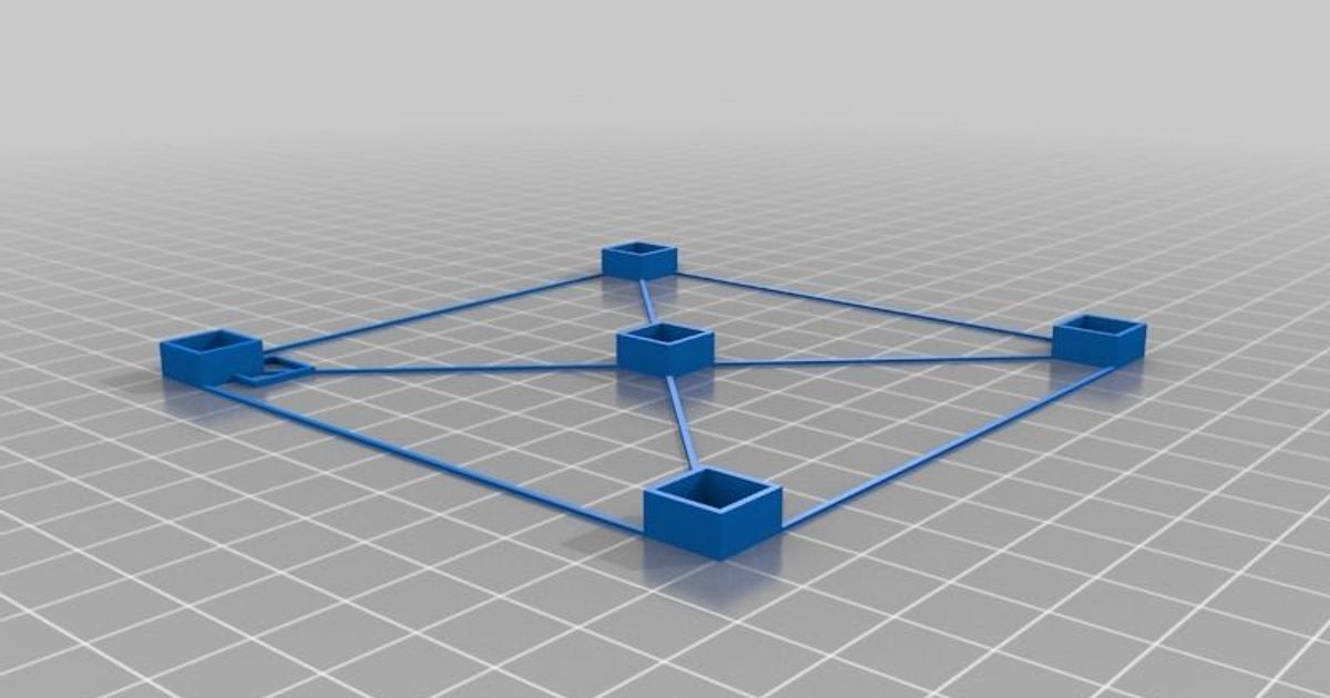 Monoprice Select Mini Bed Level Calibration Test by Elfworks Download free STL model