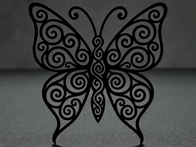 Décoration murale – Papillon tribal (épaisseur 5 mm)