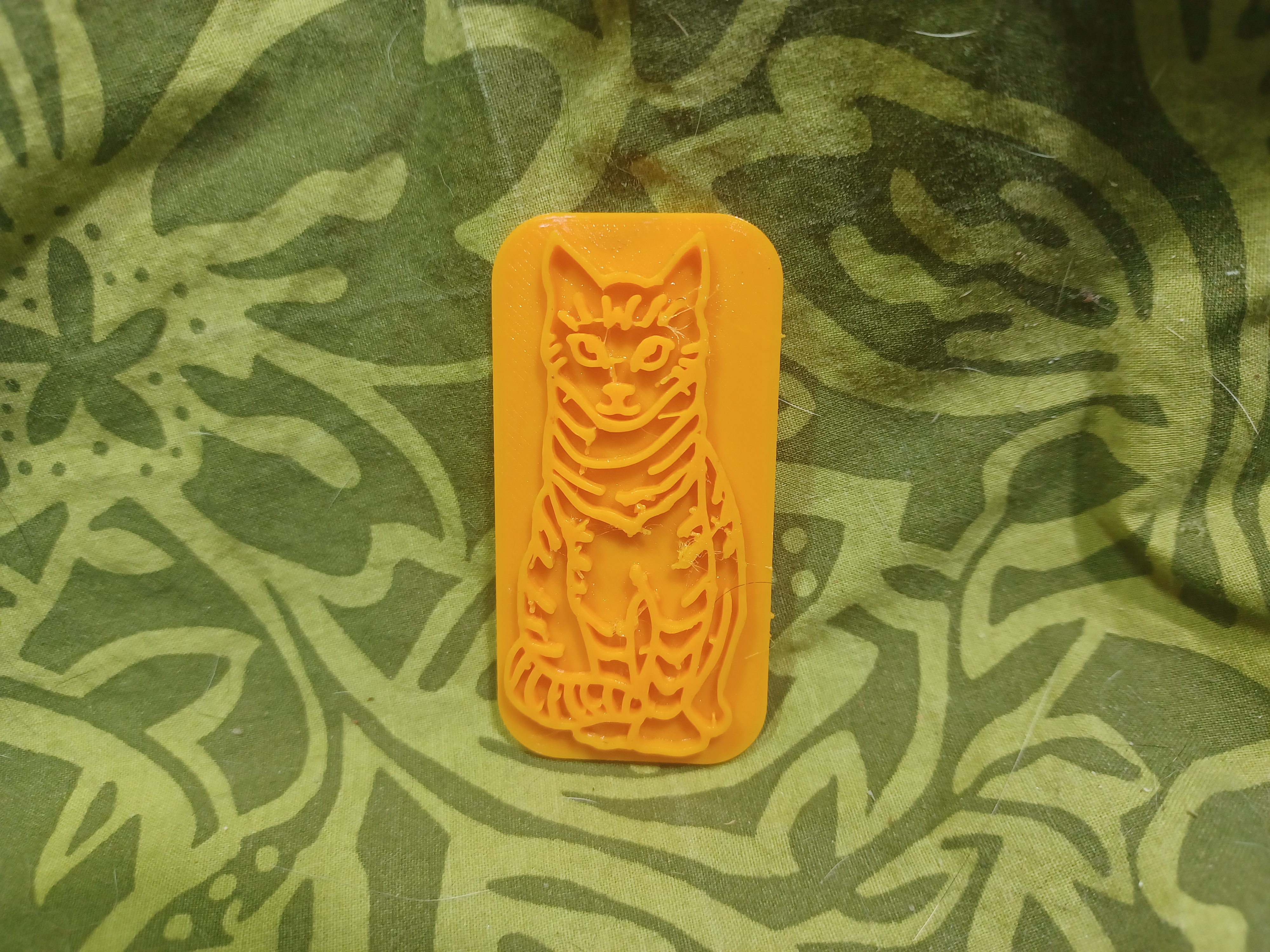 Sitting Tabby Cat Stamp
