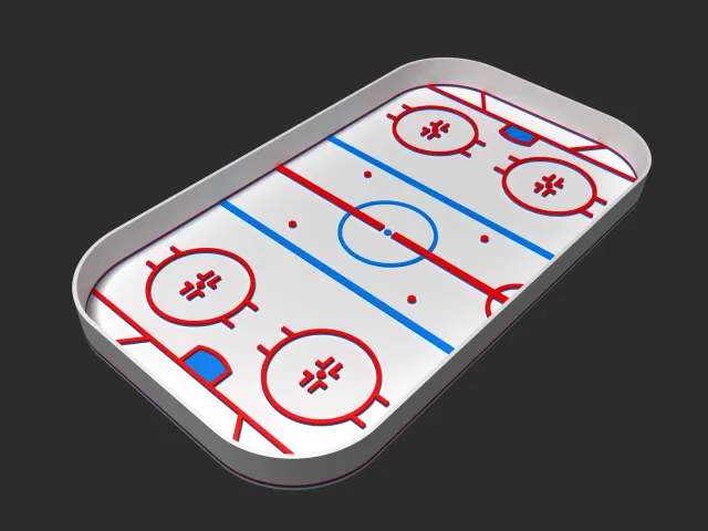 Hockey rink soap dish