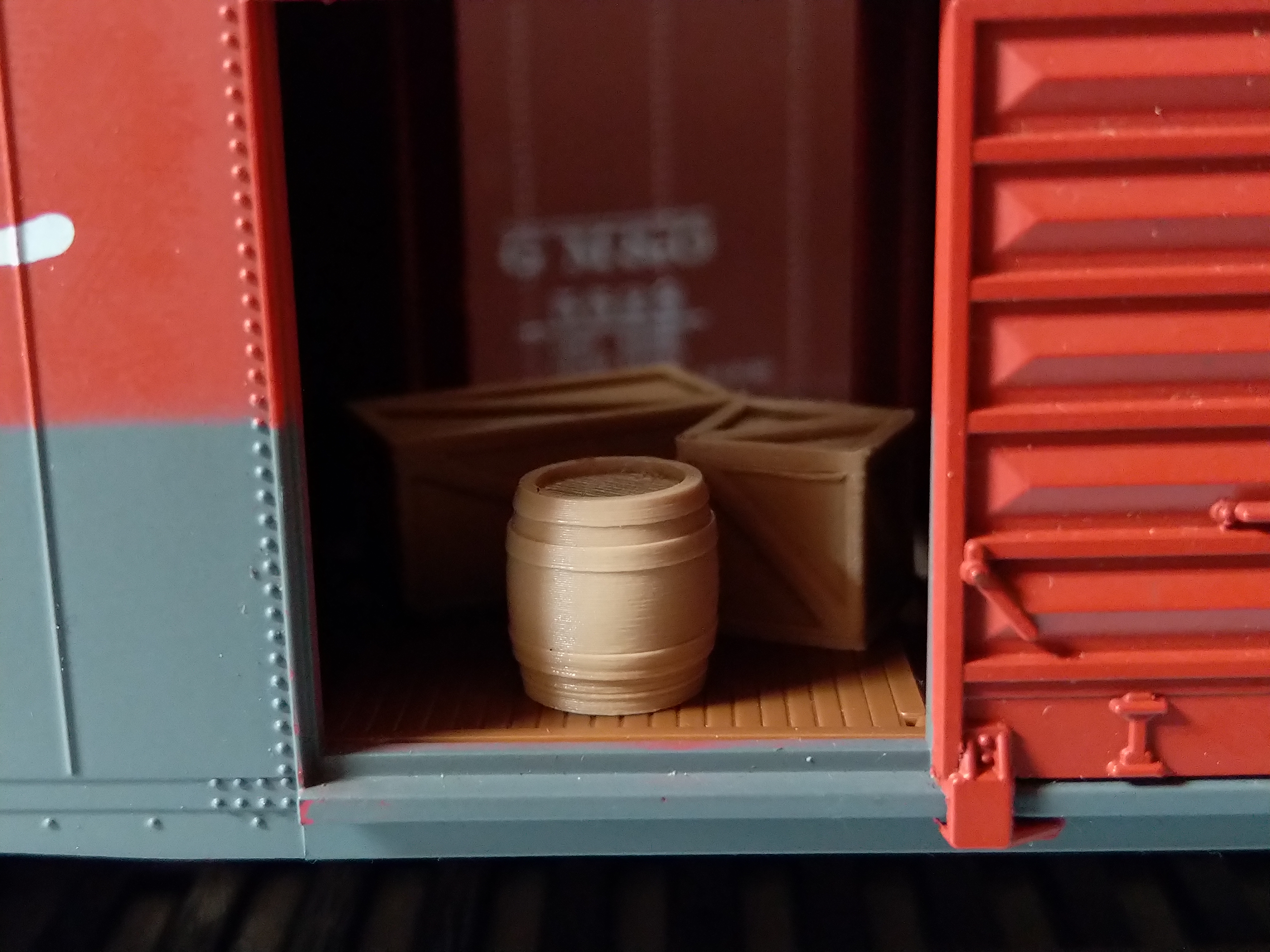 Ho Scale Wood Barrel