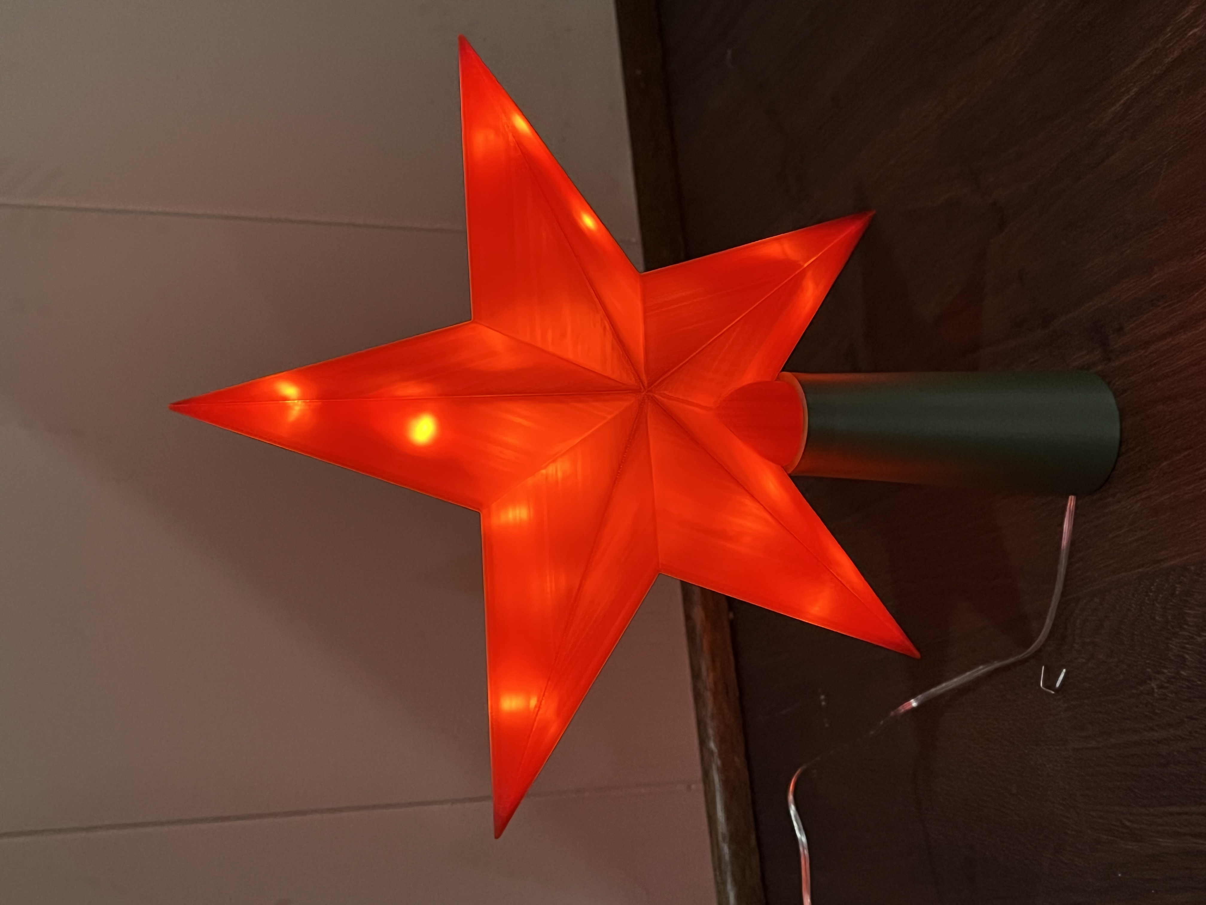 Lighted Star Christmas Tree Topper