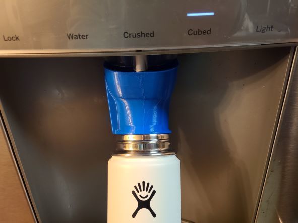 Ice Funnel for Hydroflask with Magnet Slot for Fridge (Separate Ice & Water Dispensers)