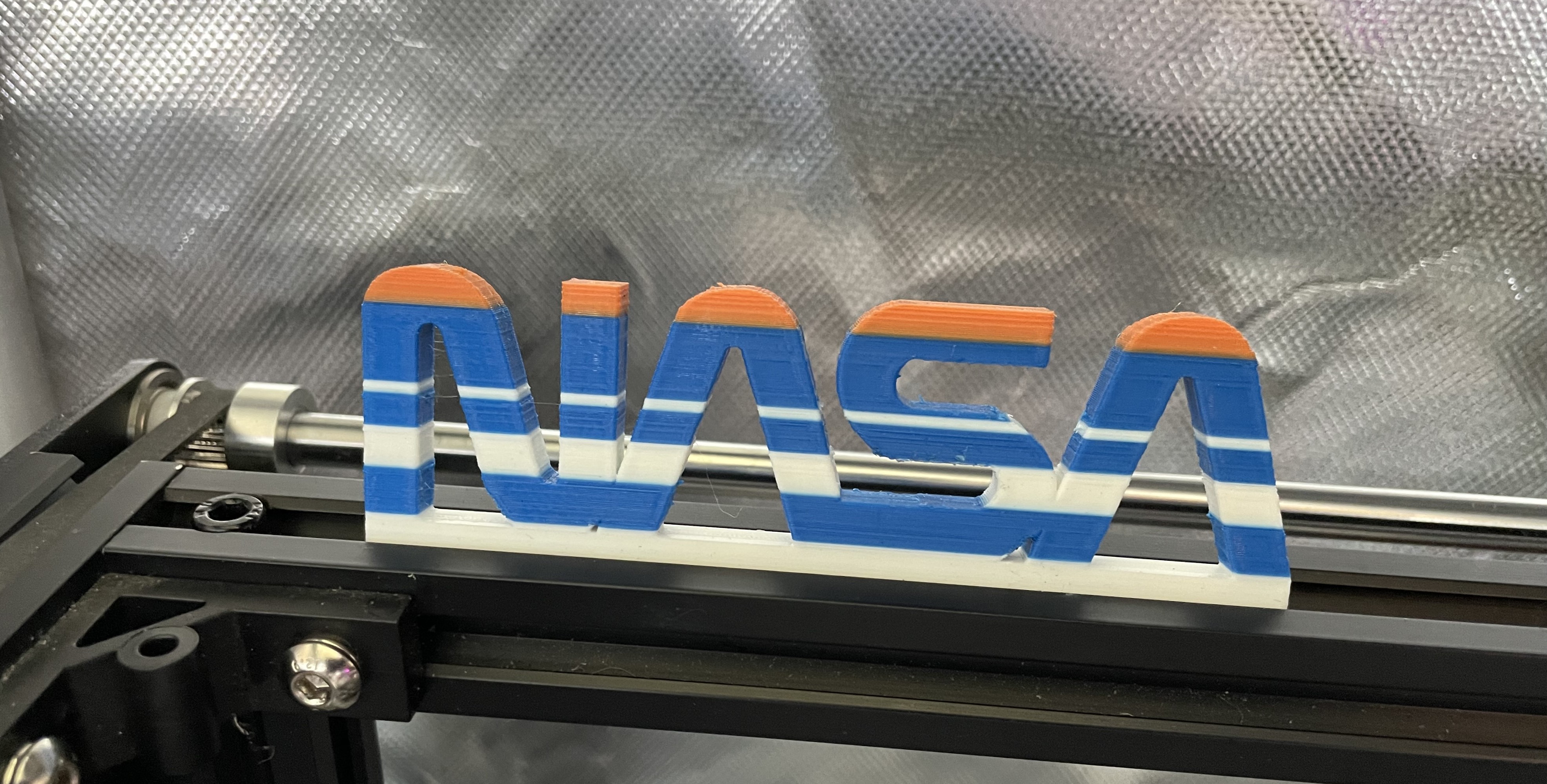 NASA lettering on T-slot mount 3D model thumbnail