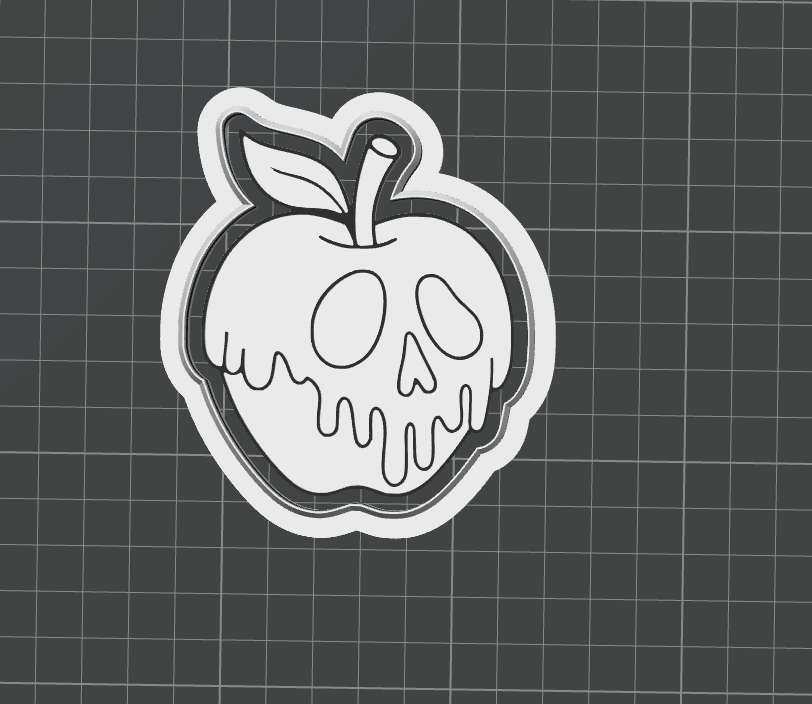 Poison apple cookie cutter and stamp
