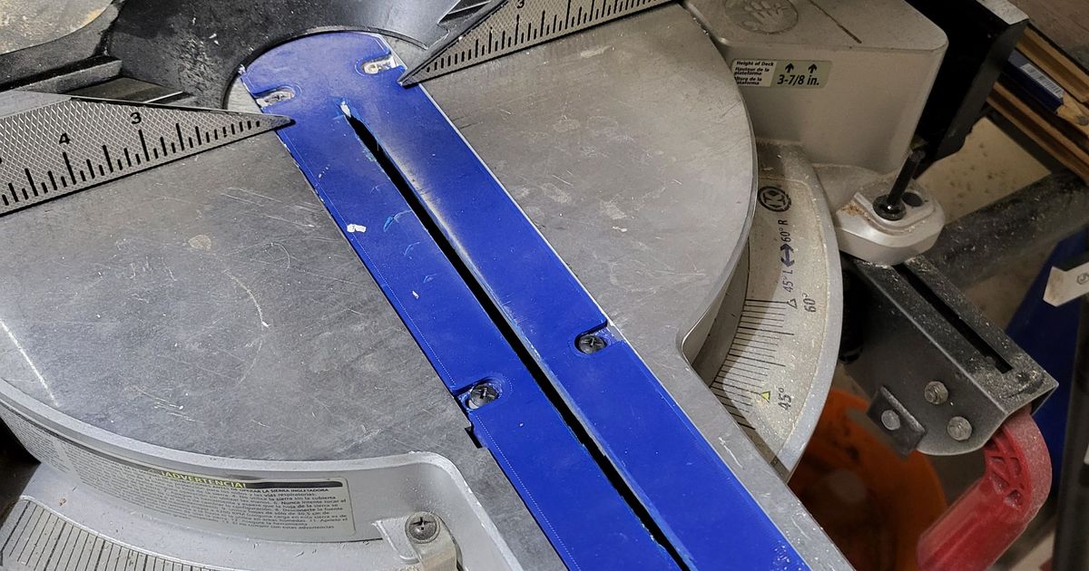 Kobalt Sliding Compound Miter Saw Zero Clearance Throat by LCSteve