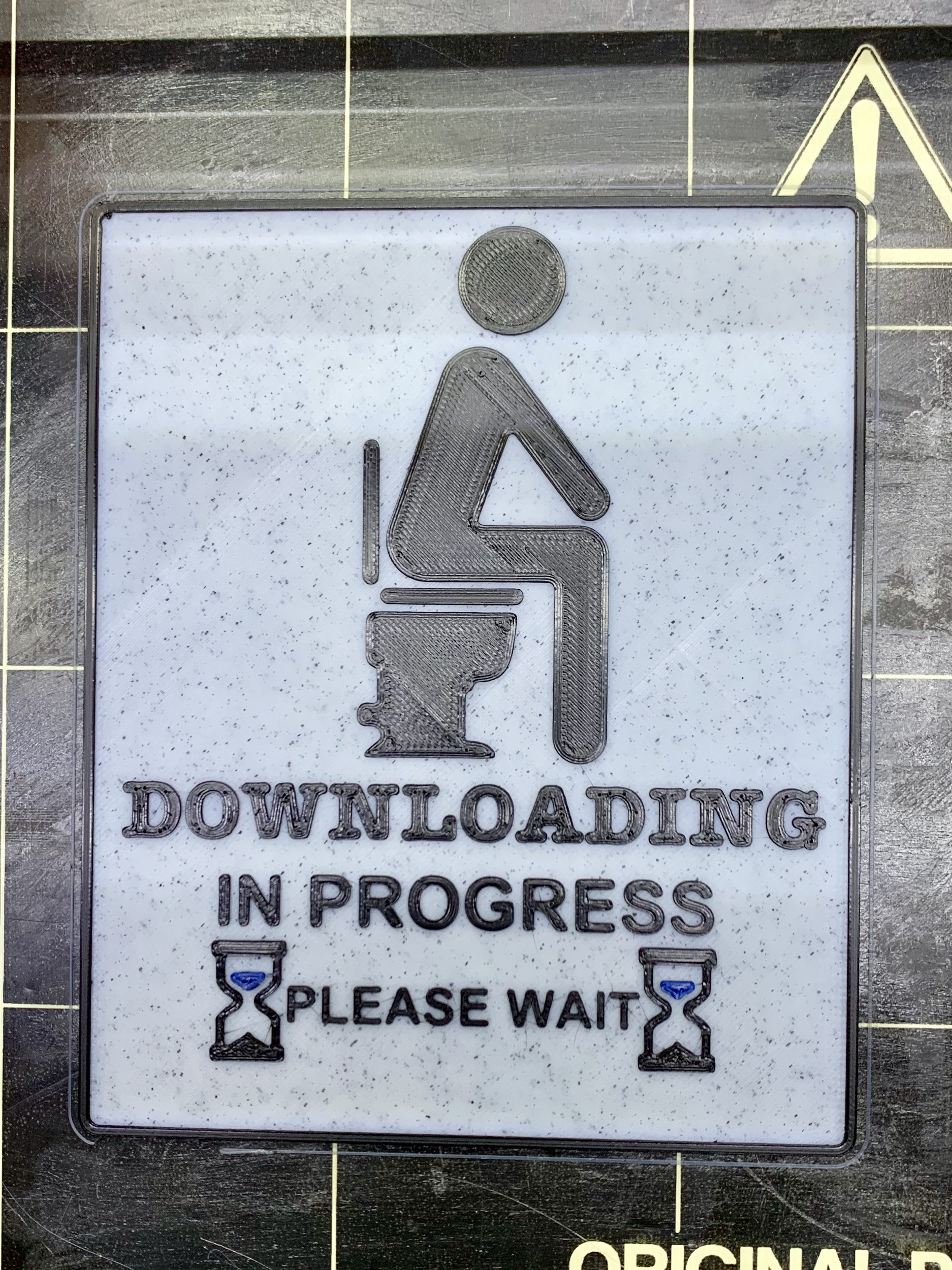 Downloading in Progress - Toilet Sign