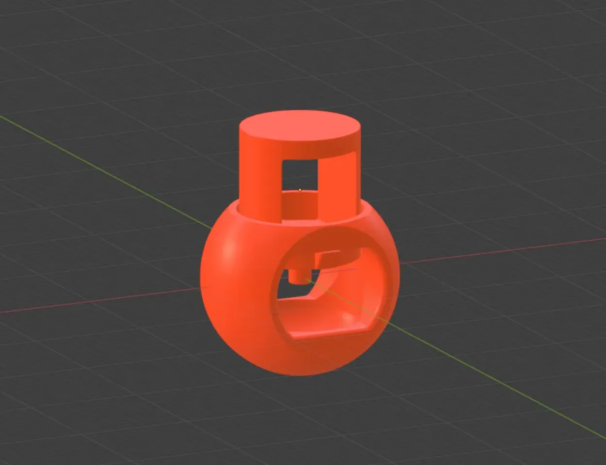 Generic Spherical Cord Lock / Cord Stopper / Drawstring Toggle by Jan Tuts, Download free STL model