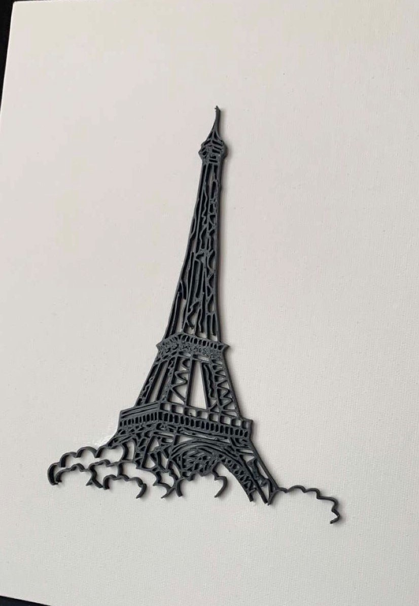 eiffel tower wall decor 2d