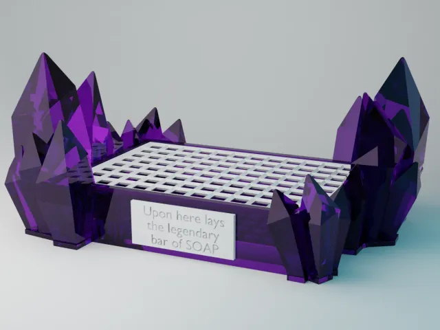 Crystal soap dish