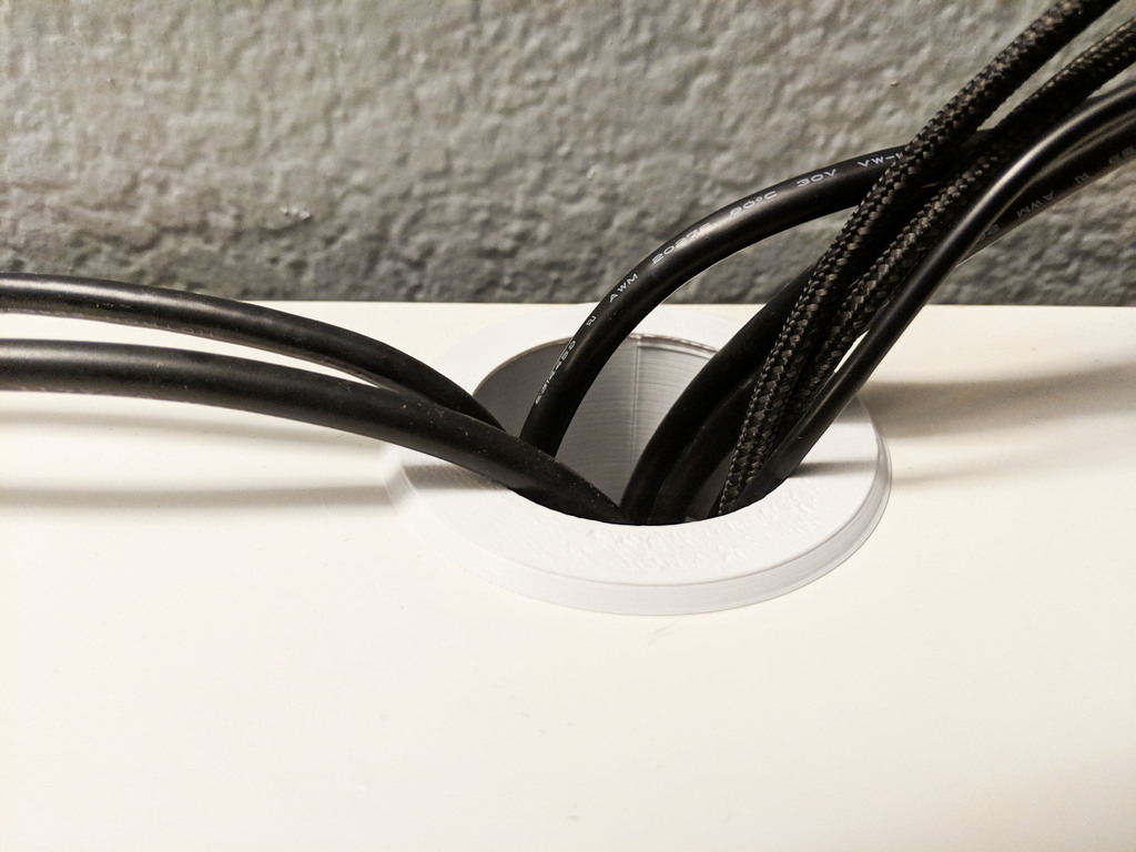 Customizable Desk Cable Passage Guide & Cover