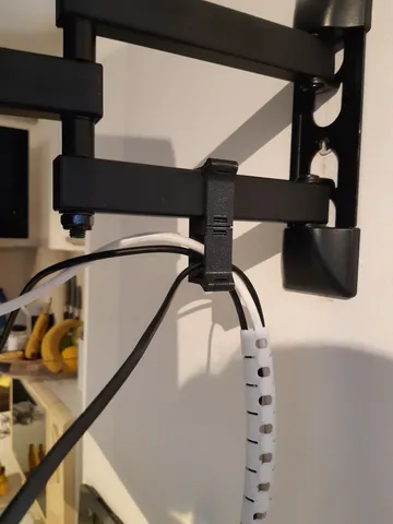 Cable attachment for TV holder