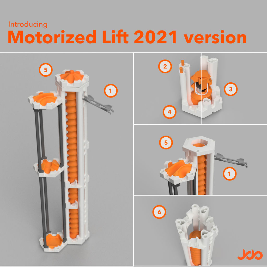 Free STL file Gravitrax Motorized Marble Lift Decomposed Correct Height  🏗・3D printable model to download・Cults