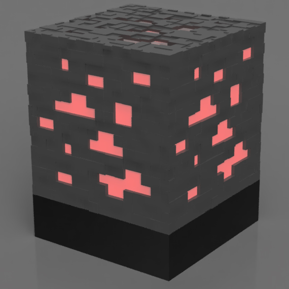 Miniatura 2 do modelo 3D Minecraft Ore Lamp