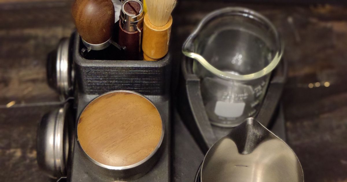 58mm (E61) Espresso Accessory Station by jstiles Download free STL