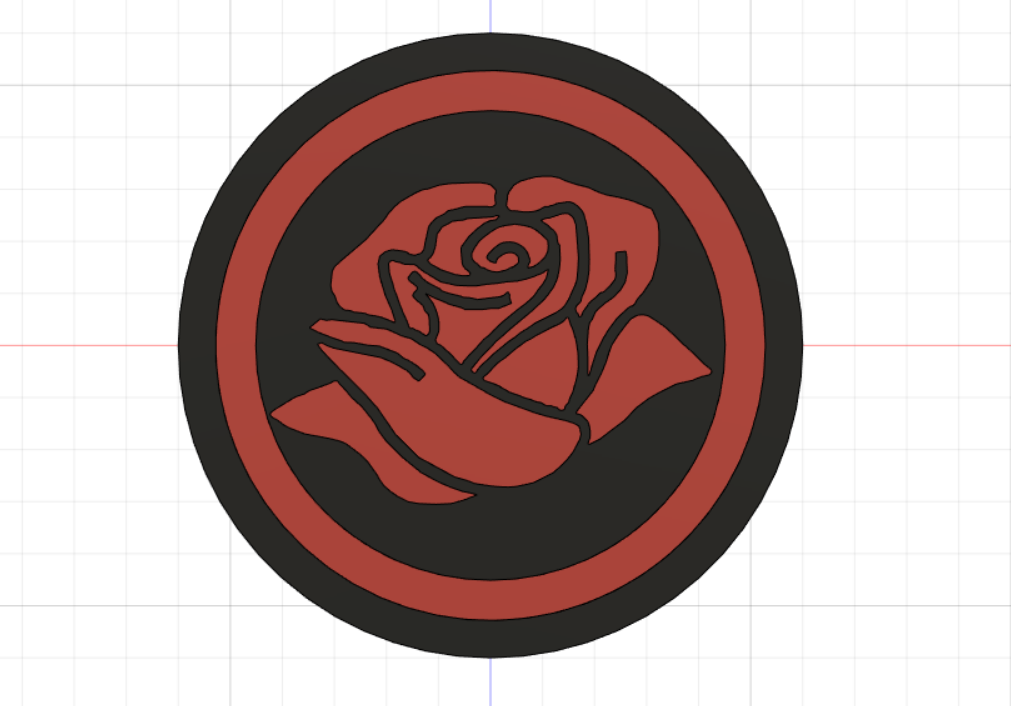 Rose Design Drink Coaster
