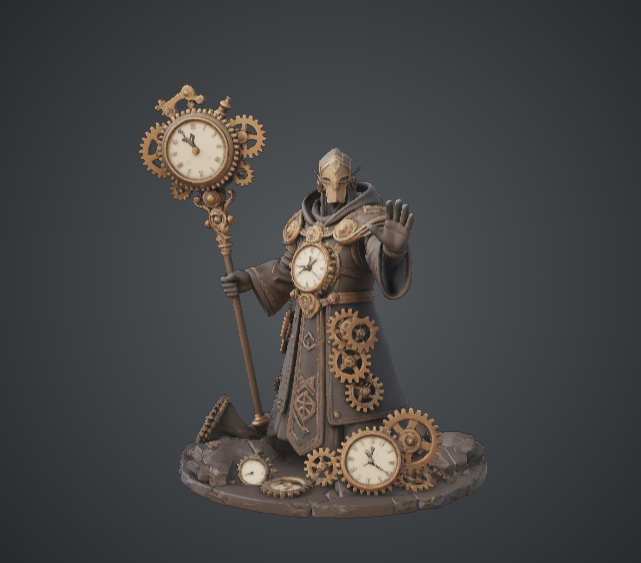 Chronomancer Time Mage – Fantasy Clock Wizard