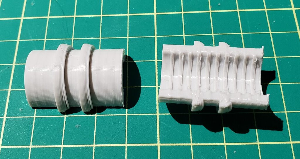 Miniatura 5 do modelo 3D Split flex wire loom thru panel fitting