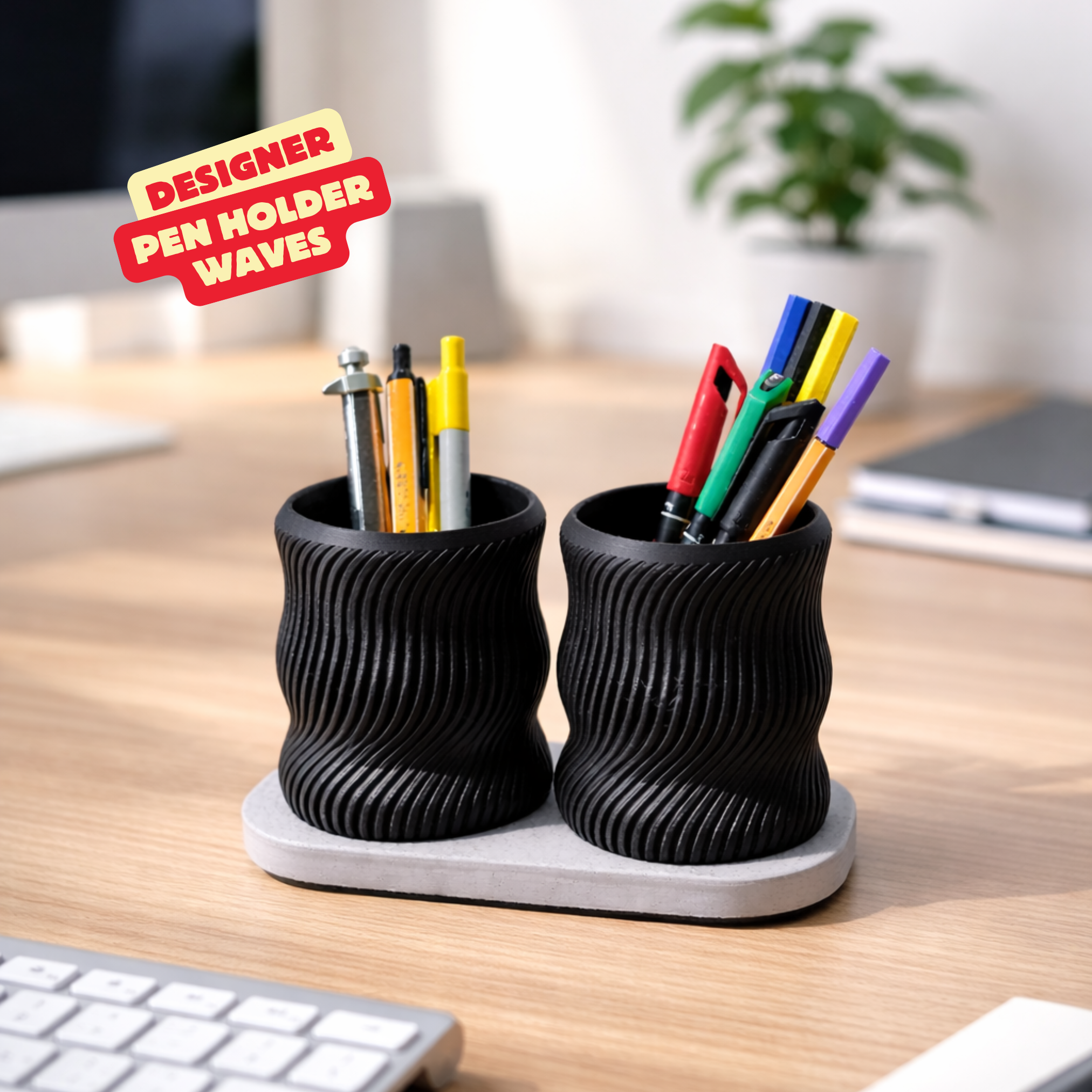 PEN ORGANIZER - WAVES / OFFICE ESSENTIAL / OFFICE ORGANIZER / HOMEDECOR