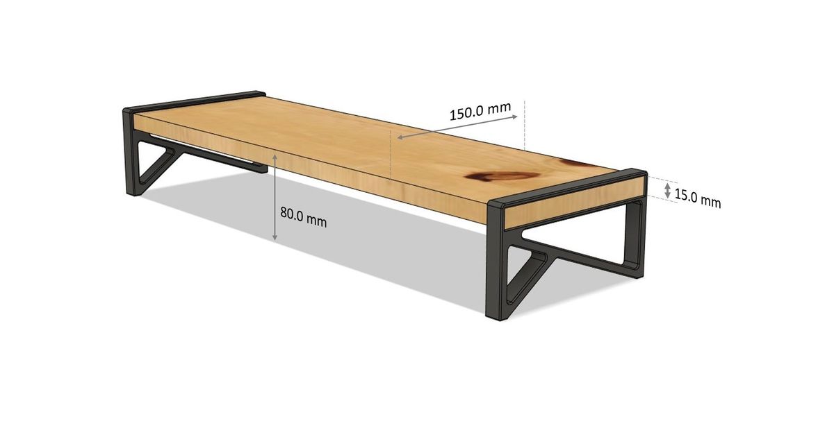 Monitor stand / desk shelf by Artankar Download free STL model