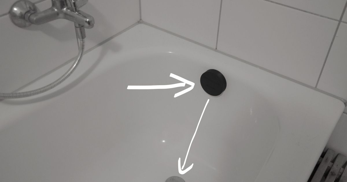 Bathing tub plug lifter knob Badewannenstöpselhebeknopf by