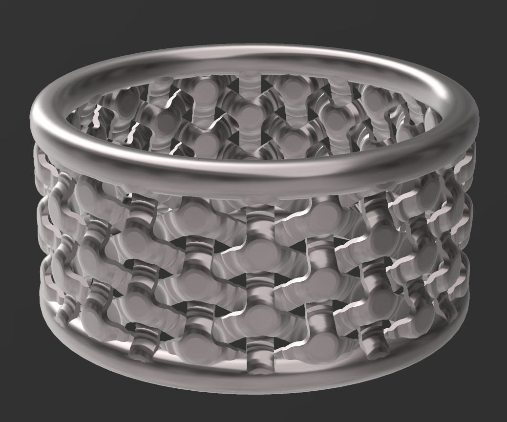 Tri Hex Mesh Bracelet
