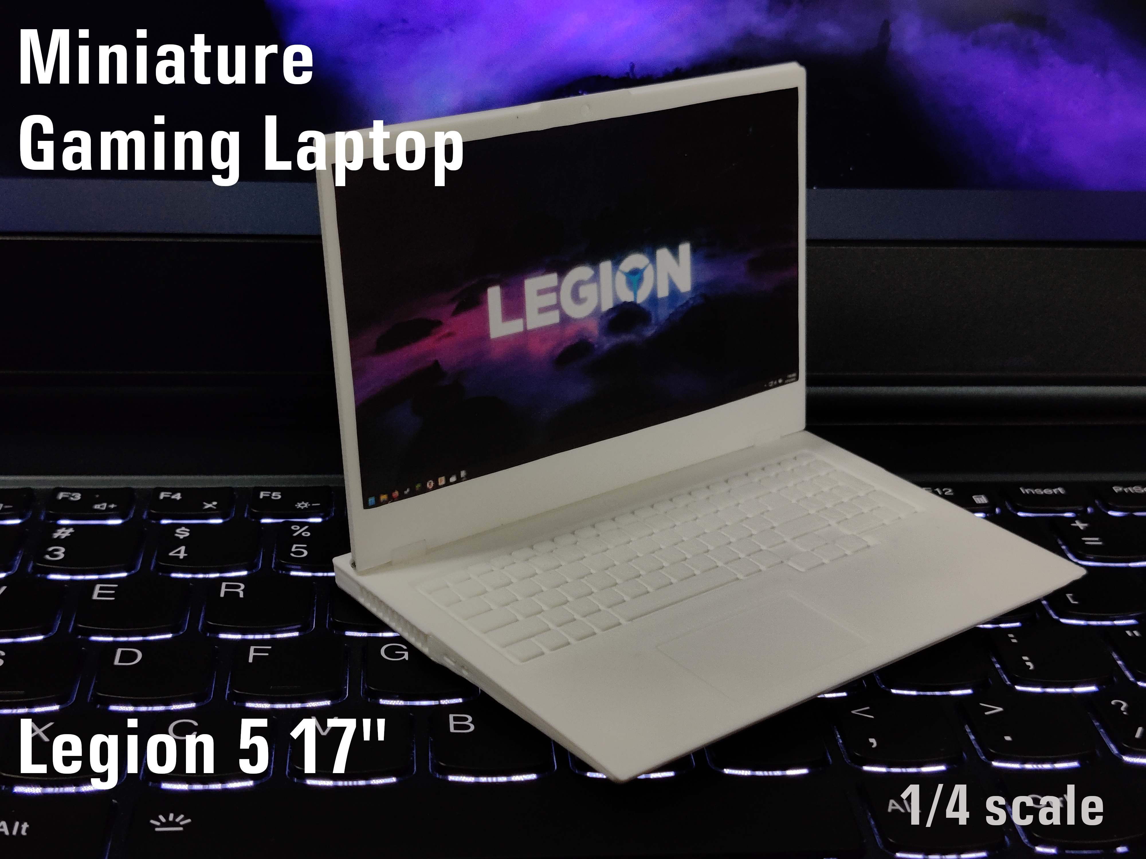 Miniature Legion 5 Gaming Laptop (1/4 scale)