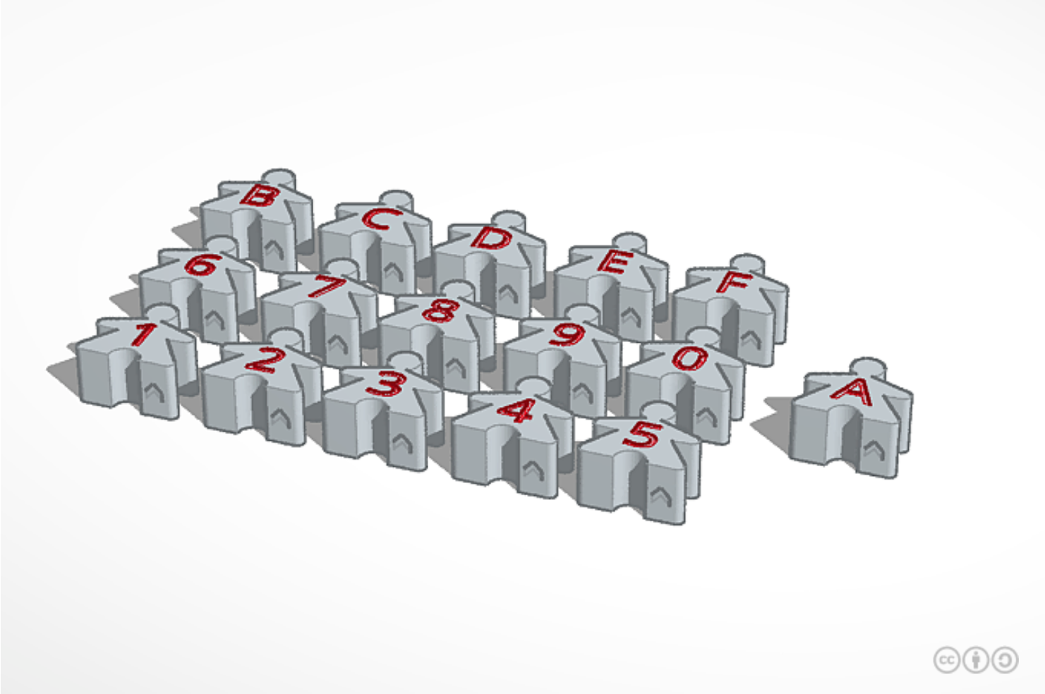 16 Numbered Meeples