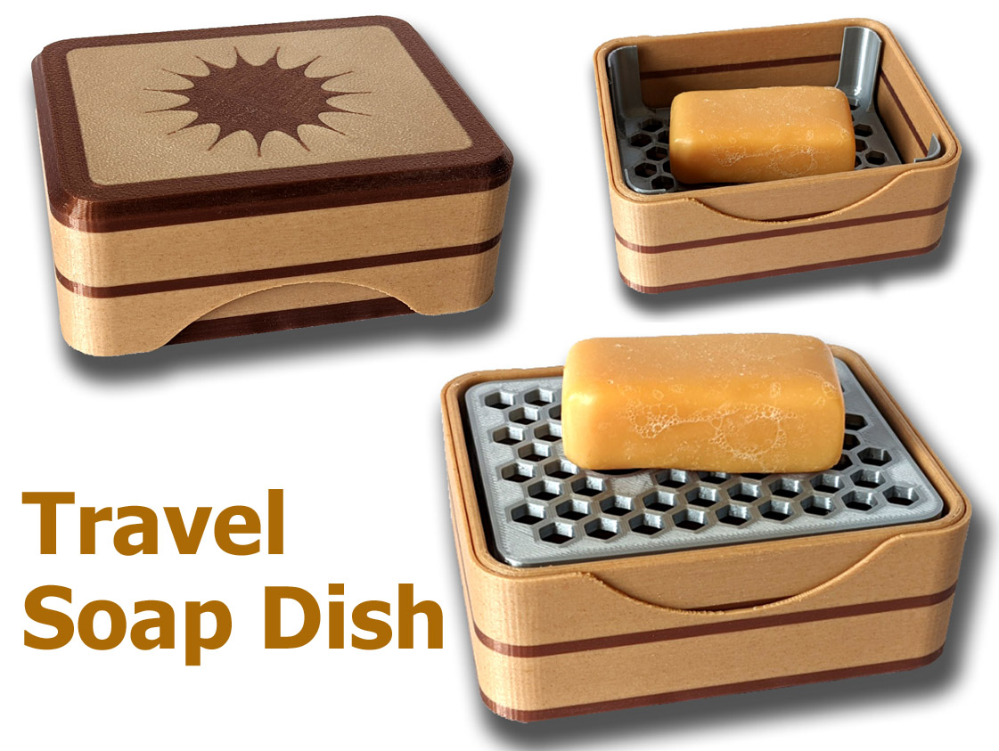 Travel Soap Dish, Neat and Compact when traveling and Using (Single colour version also included)