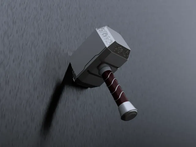 YAMFM (Yet Another Mjolnir Fridge Magnet)