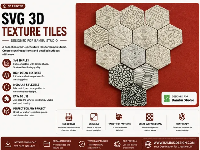 SVG 3D Texture Tiles for Bambu Studio