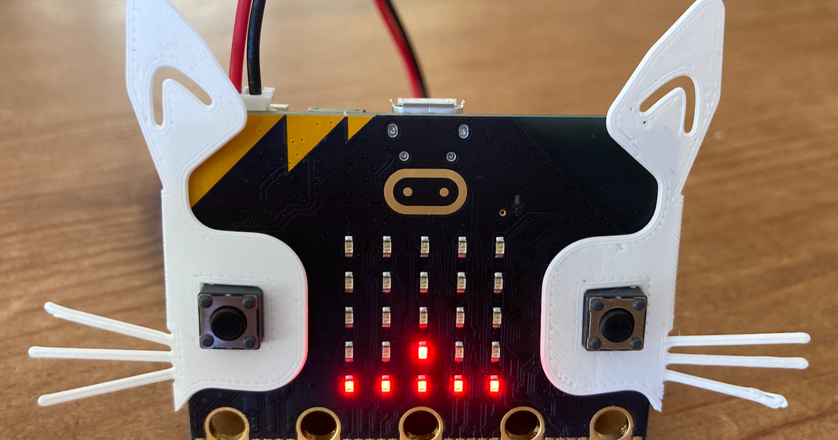 Microbit battery holder by moebio Download free STL model