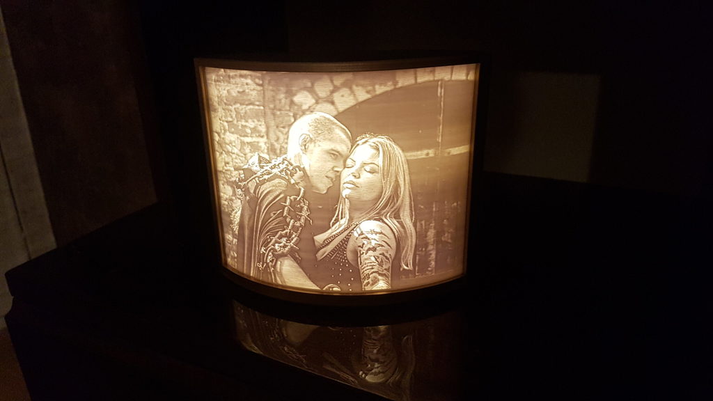 Miniatura 2 do modelo 3D Lithophane lamp