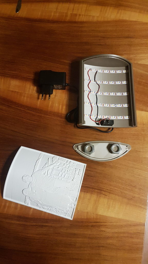 Miniatura 4 do modelo 3D Lithophane lamp