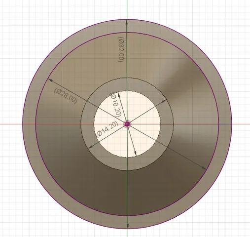 Pipe adapter 28mm to 14.20mm