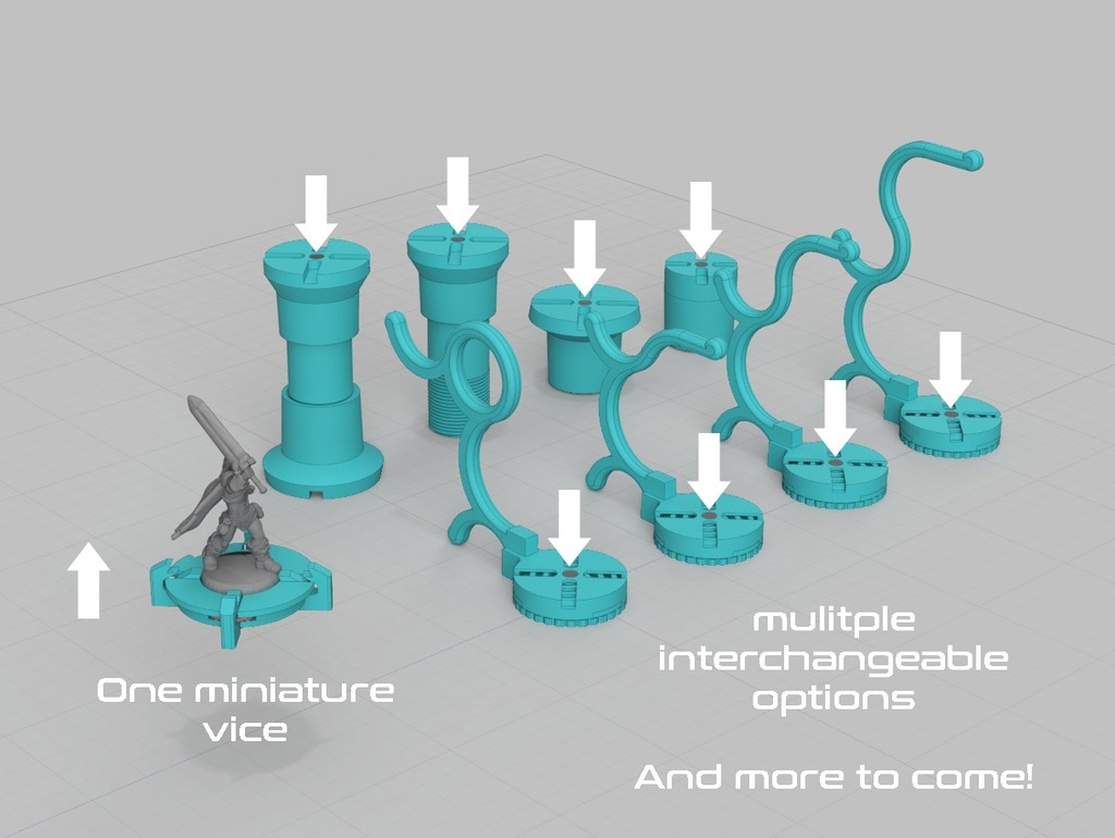 miniVICE XSeries Modular miniature holder, painting and hobby system
