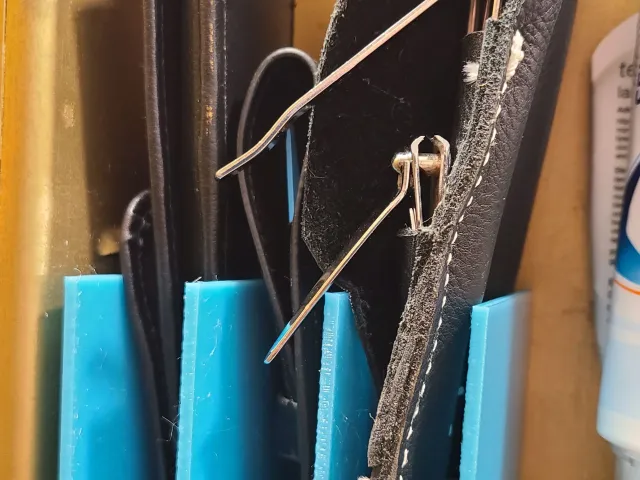Medicine Cabinet Organizer - Small vertical file holder.