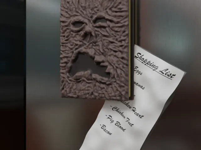 Necronomicon fridge magnet