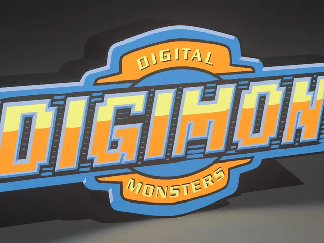 Lámpara Digimon 3D - Digital Monsters Logo Lightbox