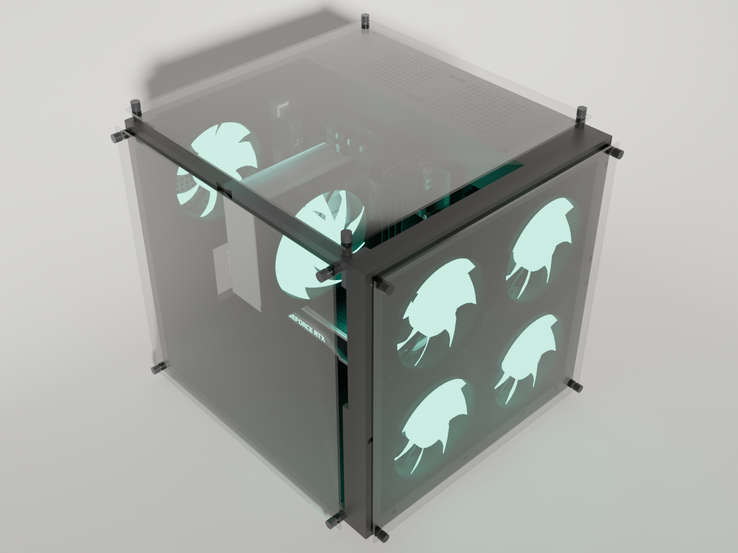 LilCubey - mATX Acrylic Cube Pc Case