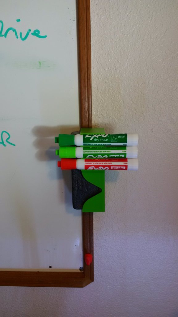Eraser and 3 dry erase marker holder