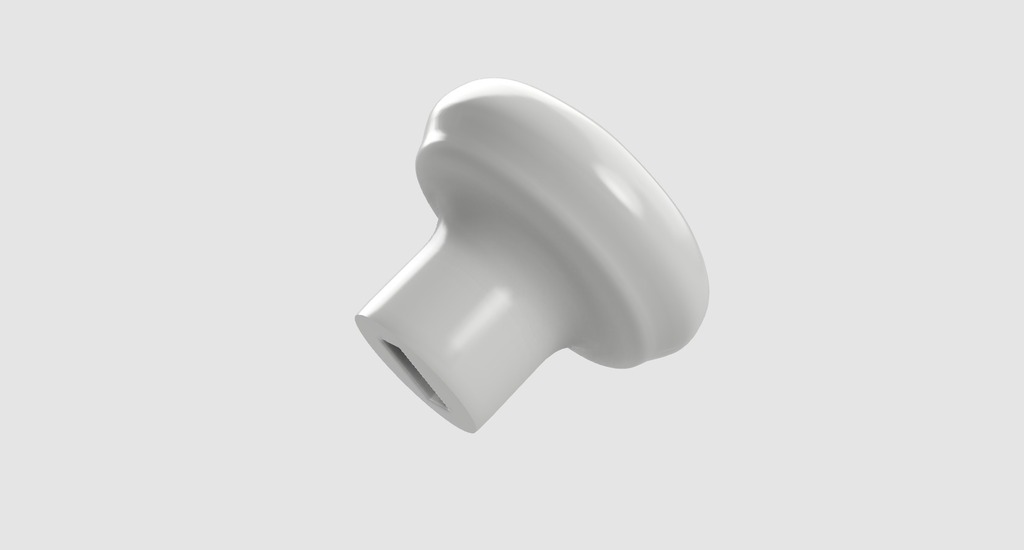 Replacement knob for baseboard diffuser