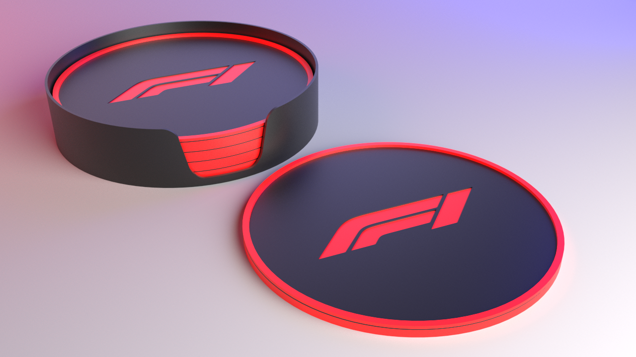 Formula 1 Coaster Set - F1 Logo