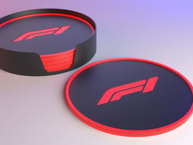 Formula 1 Coaster Set - F1 Logo