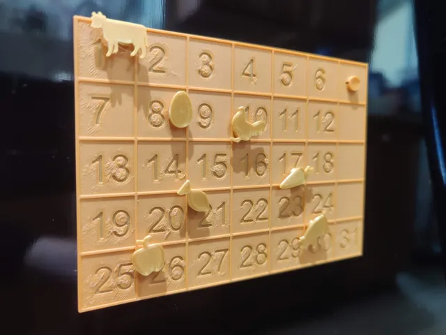 Magnetic Food Calendar (For expiration dates, meal planning, etc.)
