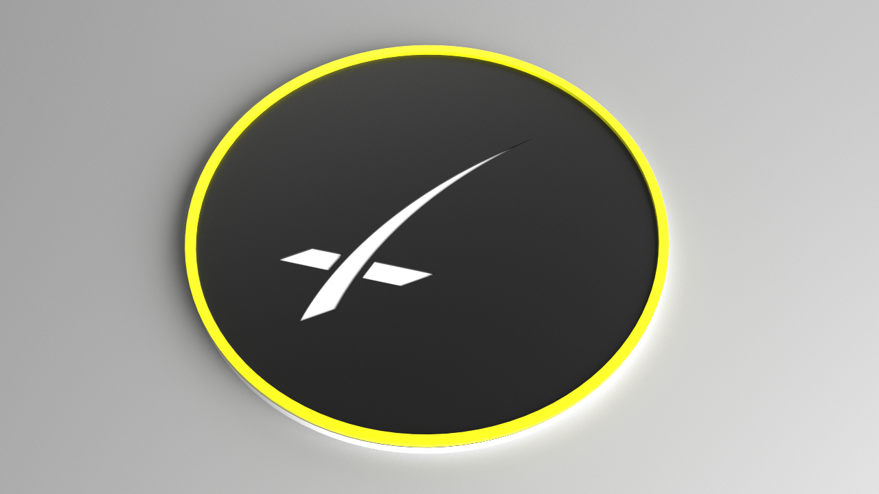 Miniatura 7 do modelo 3D SpaceX Coaster Set - X Logo