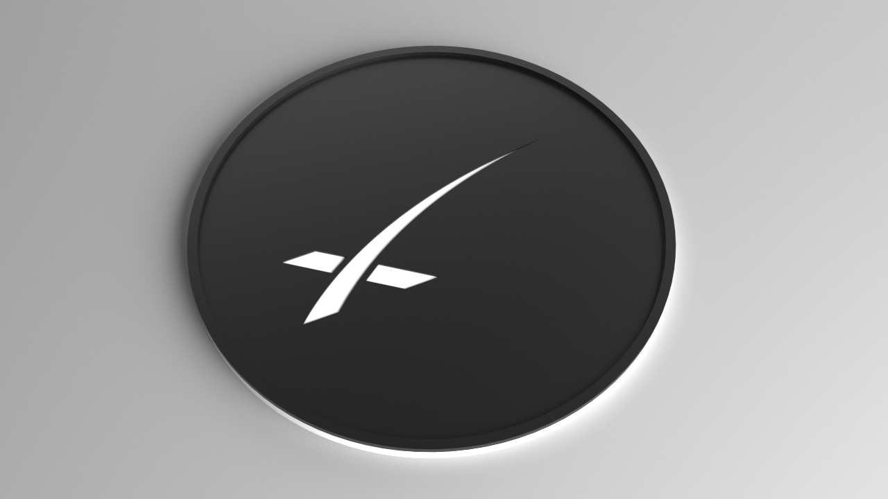 Miniatura 2 do modelo 3D SpaceX Coaster Set - X Logo