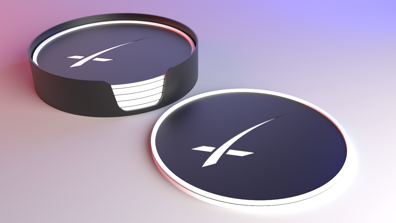 SpaceX Coaster Set - X Logo