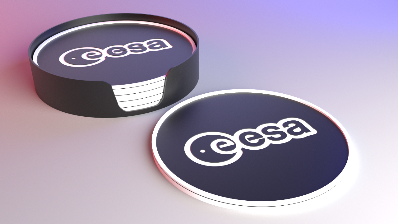 ESA Coaster Set - European Space Agency Contoured Logo